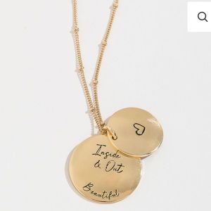 BEAUTIFUL HIDDEN HEART GOLD PENDANT NECKLACE